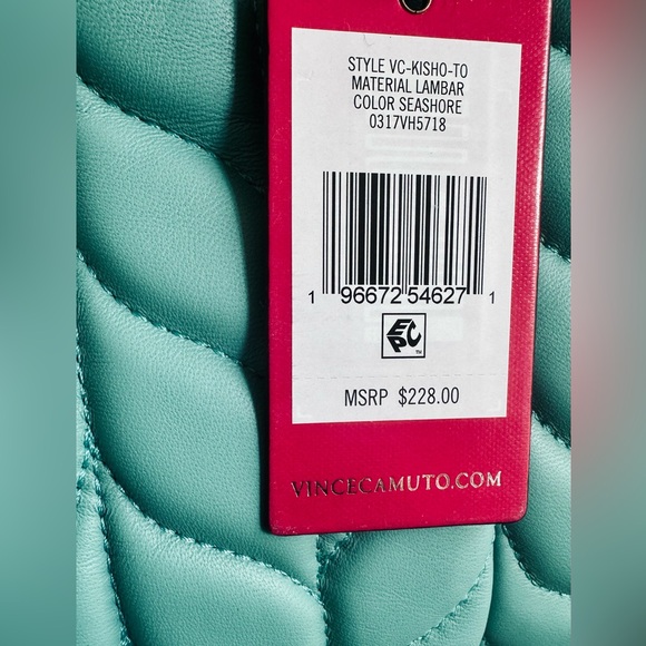 VINCE CAMUTO QUILTED TOTE “VISHO-TO” Style SEASHORE Color - Picture 10 of 15